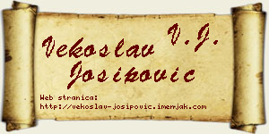 Vekoslav Josipović vizit kartica